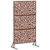 vidaXL Protetor de Privacidade 100 x 50 x 180 cm A&ccedil;o Corten