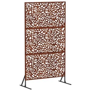 vidaXL Protetor de Privacidade 100 x 50 x 180 cm A&ccedil;o Corten