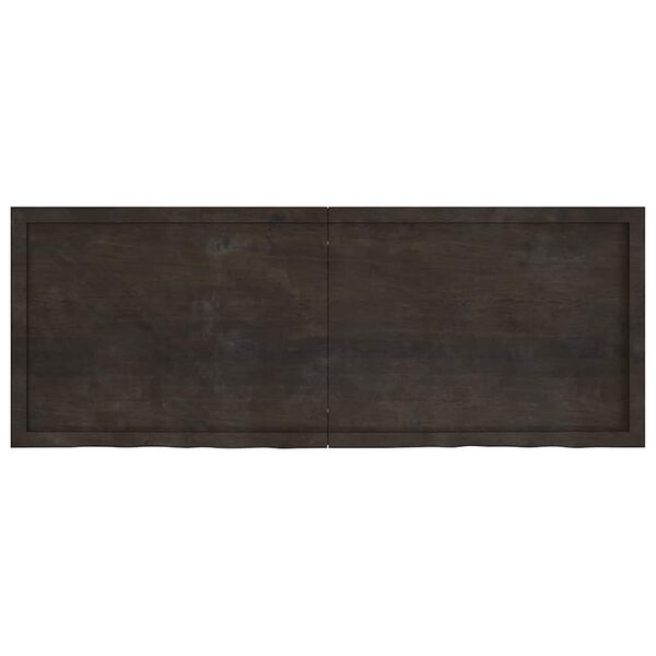 vidaXL Bancada p/ WC 160x60x(2-6)cm madeira tratada maciça castanho