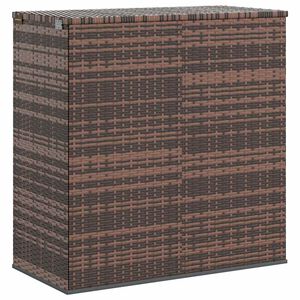 vidaXL Caixa para almofad&otilde;es de jardim 100x49x103,5cm vime PE castanho