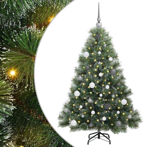 vidaXL &Aacute;rvore de Natal Artificial com 150 LEDs Verde 150 cm PE e PVC