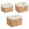 vidaXL Cestos de Armazenamento 3 pcs Natural 35 x 30 x 25 cm