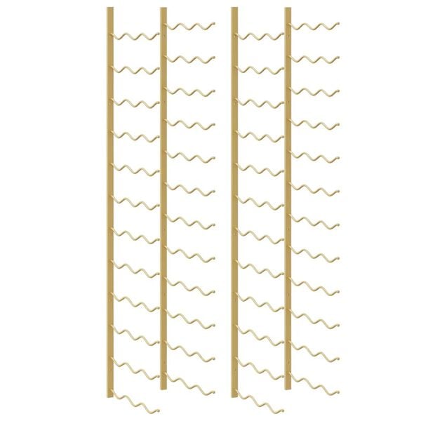 vidaXL Garrafeira de parede para 36 garrafas 2 pcs ferro dourado