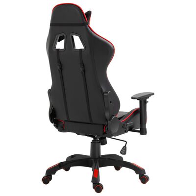 vidaXL Cadeira de gaming couro artificial vermelho
