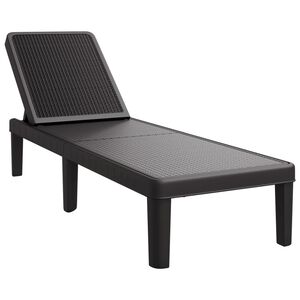 vidaXL Espregui&ccedil;adeira c/ 4 ajustes de altura 155,5x57x28 cm PP