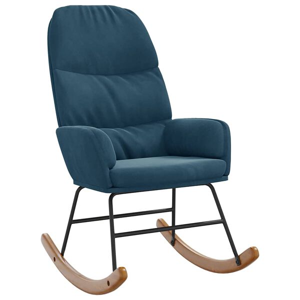 vidaXL Cadeira de baloi&ccedil;o veludo azul