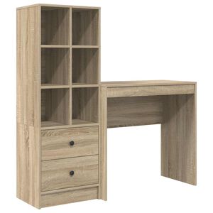 vidaXL Mesa Carvalho Sonoma 125,5 x 40 x 127 cm 2 unid.