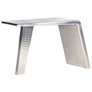 vidaXL Secret&aacute;ria aviador 112x50x76 cm metal prateado