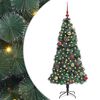 vidaXL &Aacute;rvore de Natal Artificial Pr&eacute;-iluminada com Conjunto de Bolas