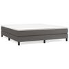 vidaXL Estrutura de cama com molas 160x200 cm couro artificial cinzento