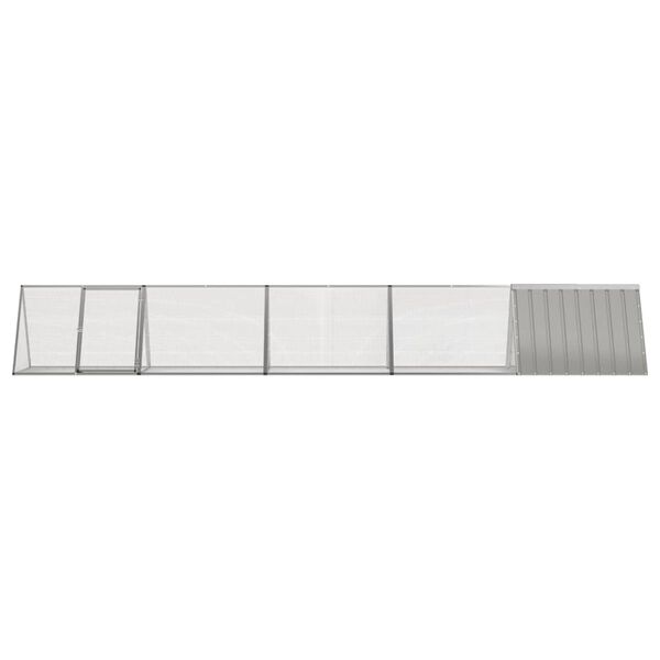 vidaXL Gaiola p/ coelhos 504,5x80,5x71 cm a&ccedil;o galvanizado cinzento