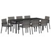 vidaXL Conjunto de Jantar para Jardim 9 pcs Cinzeto A&ccedil;o revestido a p&oacute;