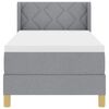 vidaXL Cama com Estrado com colch&atilde;o Cinzento-claro 80 x 200 cm tecido