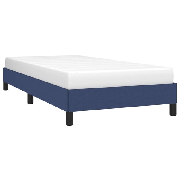 vidaXL Estrutura de cama sem colch&atilde;o 90x200 cm tecido azul