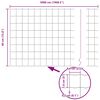 vidaXL Cerca Euro Cinzeto 0.4 x 50 m Ferro revestido de PVC