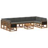 vidaXL Conjunto de Sof&aacute;s para Exterior 11 unid. Natural e Antracite
