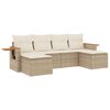 vidaXL 6 pcs conjunto de sof&aacute;s p/ jardim com almofad&otilde;es vime PE bege
