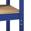 vidaXL Estante de canto 5 prateleiras derivados de madeira e a&ccedil;o azul