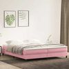 vidaXL Cama com molas sem colch&atilde;o 200x210 cm veludo rosa