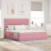 vidaXL Cama com Armazenamento com colch&atilde;o Rosa 180 x 200 cm Veludo