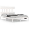 vidaXL Estrutura de cama 160x200 cm madeira maci&ccedil;a branco