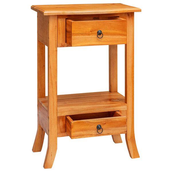 vidaXL Aparador Natural 50,5 x 30 x 75,5 cm Madeira de Mogno S&oacute;lida