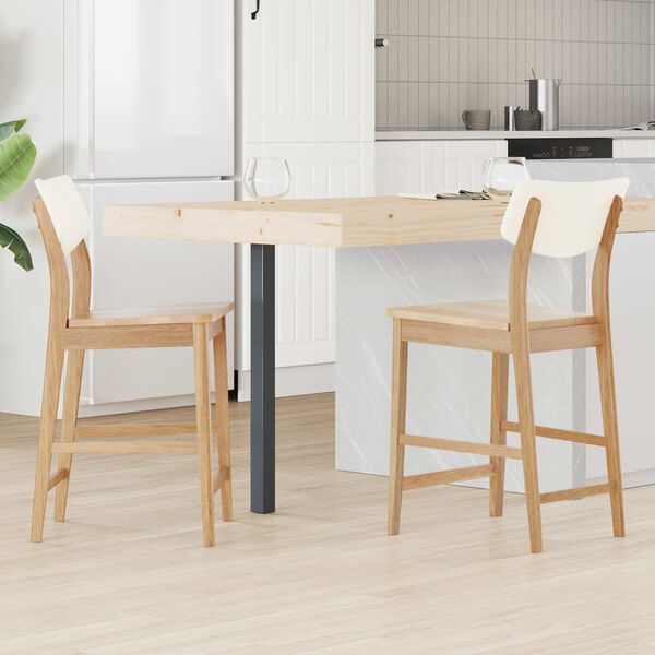 vidaXL Cadeiras de Jantar 2 pcs Natural 48 x 49 x 95 cm
