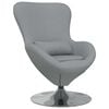 vidaXL Cadeira ovo Cinzento-claro 63 x 73 x 90 cm tecido