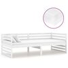 vidaXL Sof&aacute;-cama com colch&atilde;o 90x200 cm pinho maci&ccedil;o branco