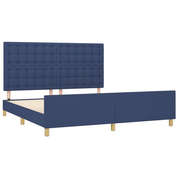 vidaXL Estrutura de cama 180x200 cm tecido azul