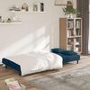 vidaXL Sof&aacute;-cama 2 lugares com duas almofadas veludo azul