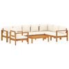 vidaXL 6 pcs conjunto de sof&aacute;s de jardim com almofad&otilde;es ac&aacute;cia maci&ccedil;a