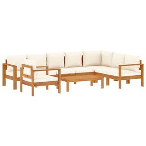 vidaXL 6 pcs conjunto de sof&aacute;s de jardim com almofad&otilde;es ac&aacute;cia maci&ccedil;a
