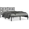 vidaXL Estrutura de cama com cabeceira 120x200 cm metal preto