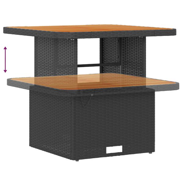 vidaXL Conjunto de Sof&aacute; de Jardim com almofada 8 pcs Preto