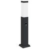 vidaXL Lumin&aacute;ria de poste com sensor, 50 cm, preta, IP44