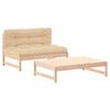 vidaXL 2 pcs conjunto lounge de jardim com almofad&otilde;es madeira maci&ccedil;a