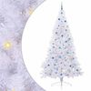 vidaXL &Aacute;rvore de Natal Artificial Branco 240 cm PVC e A&ccedil;o