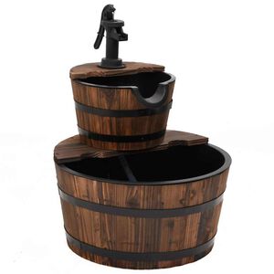 vidaXL Fonte de &aacute;gua com bomba 44,5x44,5x58 cm abeto maci&ccedil;o