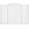 vidaXL Cestos gabi&atilde;o arqueados 30 pcs 300x50x200/220 ferro galvanizado