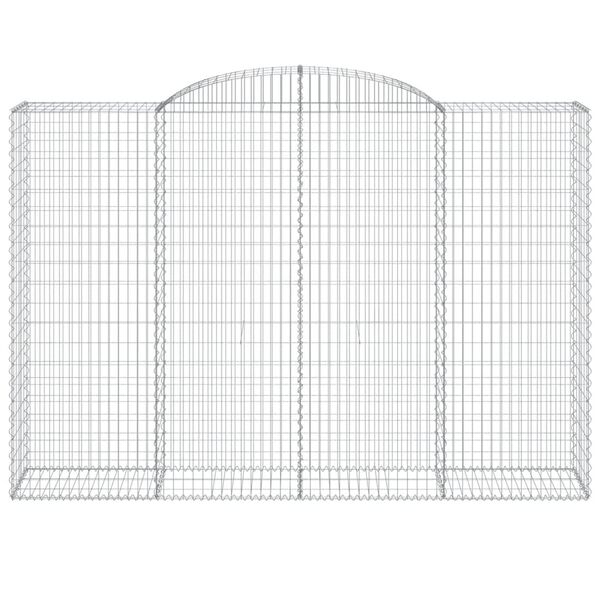 vidaXL Cestos gabi&atilde;o arqueados 30 pcs 300x50x200/220 ferro galvanizado
