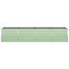 vidaXL Floreira Verde Pastel 195 x 100 x 45 cm A&ccedil;o Galvanizado