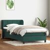 vidaXL Cama com molas/colch&atilde;o verde-escuro 90x210 cm veludo