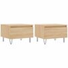 vidaXL Mesas de centro 2 pcs 50x46x35cm deriv. madeira carvalho sonoma