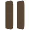 vidaXL Cabeceira de cama c/ abas tecido 183x16x78/88cm castanho-escuro