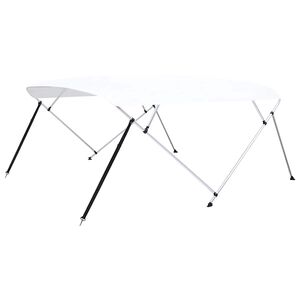 vidaXL Toldo em 4 arcos Bimini 243x(230-244)x137 cm branco