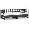 820736 vidaXL Sof&aacute;-cama de puxar 2x(80x200) cm pinho maci&ccedil;o cinza