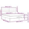 vidaXL Estrutura de cama otomana com colch&otilde;es tecido castanho escuro