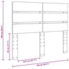 vidaXL Cabeceira com cabeceira Branco 135 cm Madeira processada