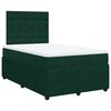 vidaXL Cama boxspring com colch&atilde;o 120x200 cm veludo verde-escuro